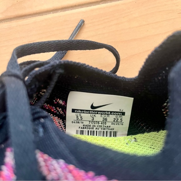Nike Free 4.0 Flyknit Women’s Size 5.5 Obsidian Vivid Purple - Picture 7 of 9